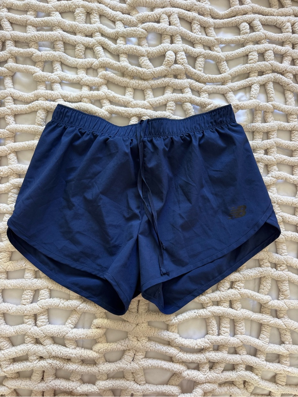 New Balance Navy Blue Women's Athletic Shorts with Drawstring